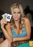 Carmen Electra shows cleavage at the debut of Blackjack at the Seminole Hard Rock Hotel and Casino in Hollywood